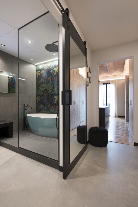View of Contemporary Industrial Style Flat With Some Vintage Touches In ...