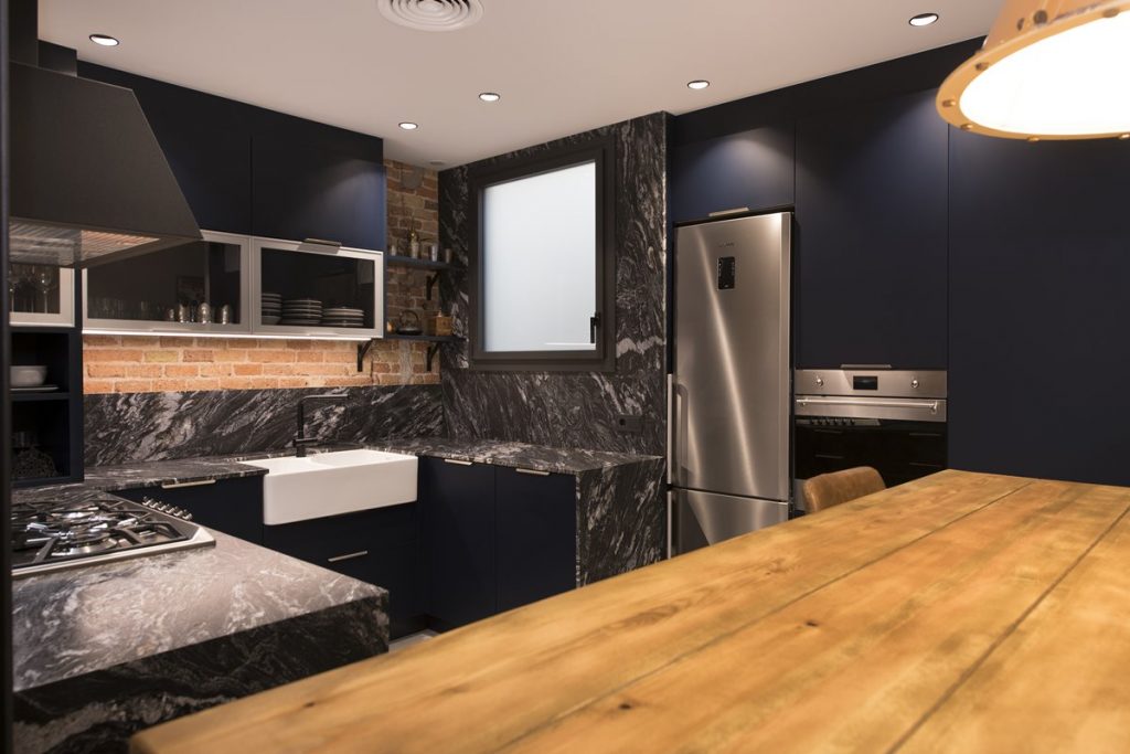 View of Contemporary Industrial Style Flat With Some Vintage Touches In ...