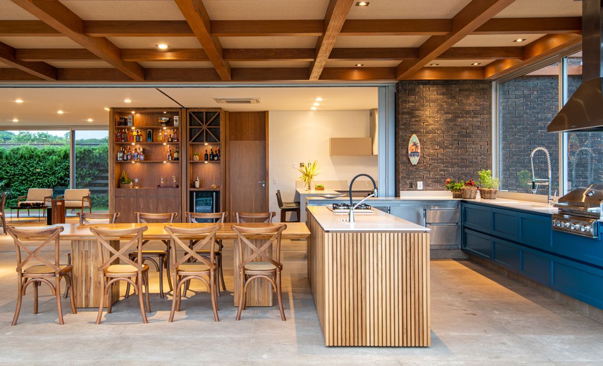 Kitchen And Dining Area In A Modern House