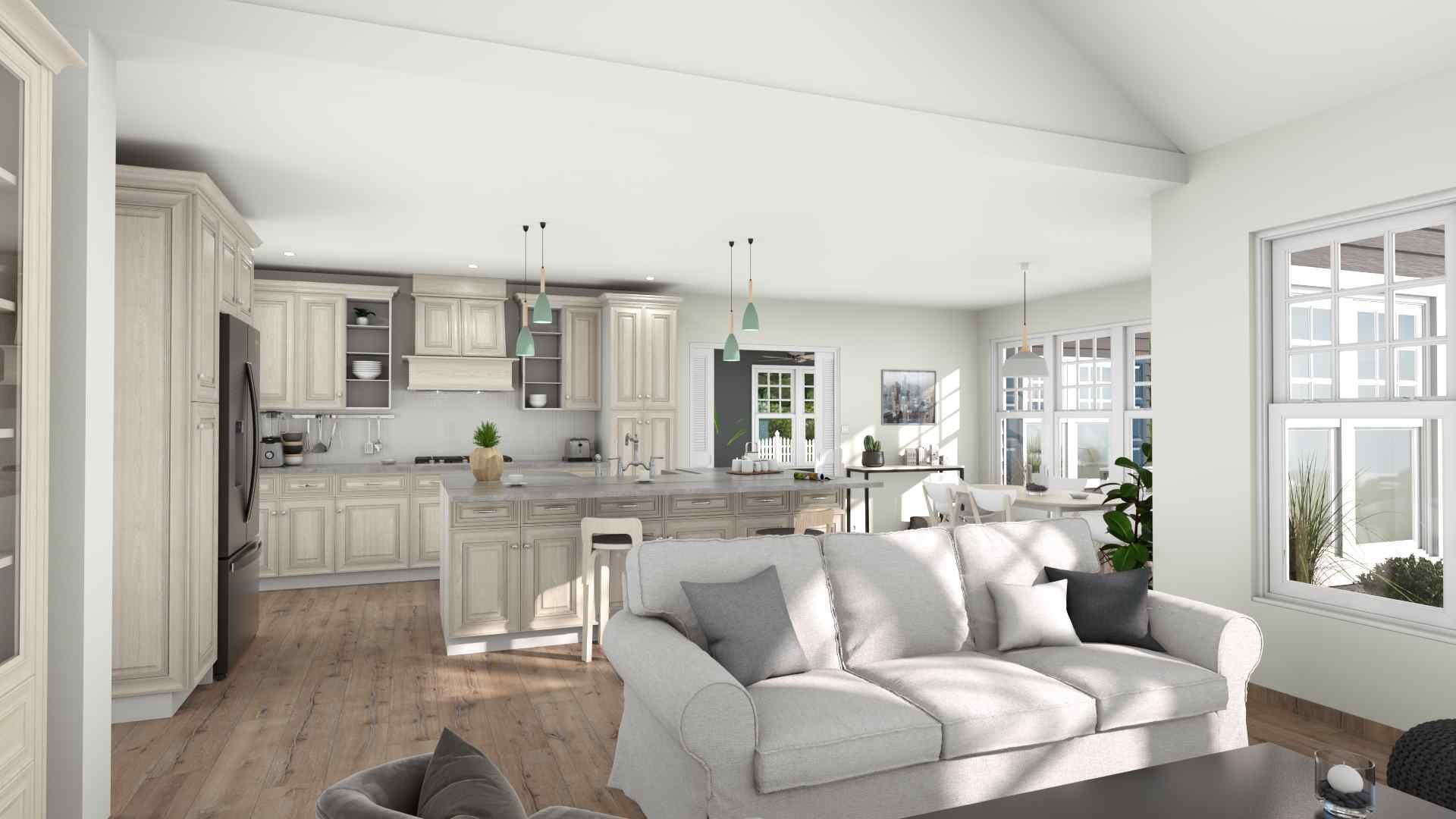 Kitchen And Living Area Vizualization