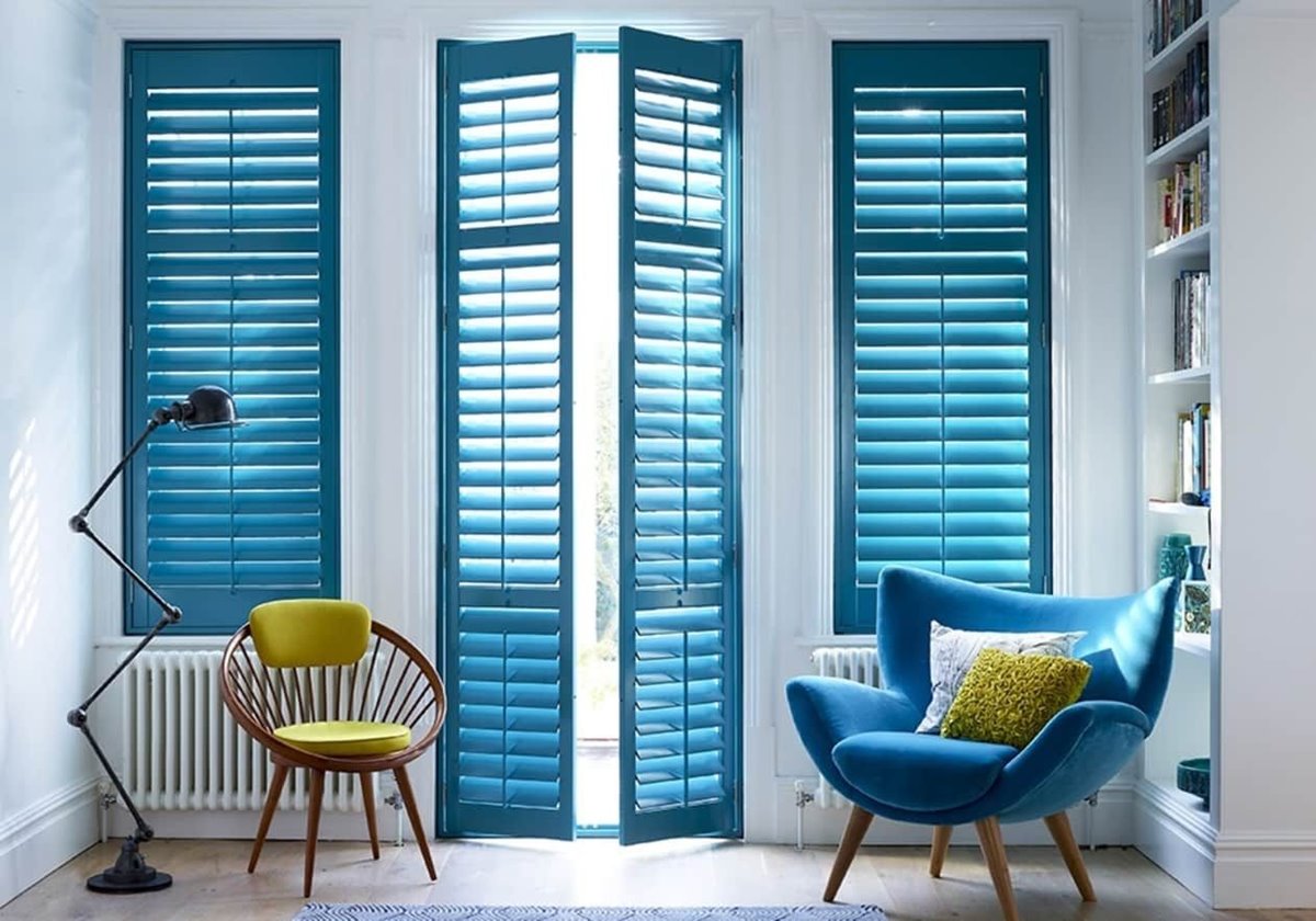 Blue Window Shutters