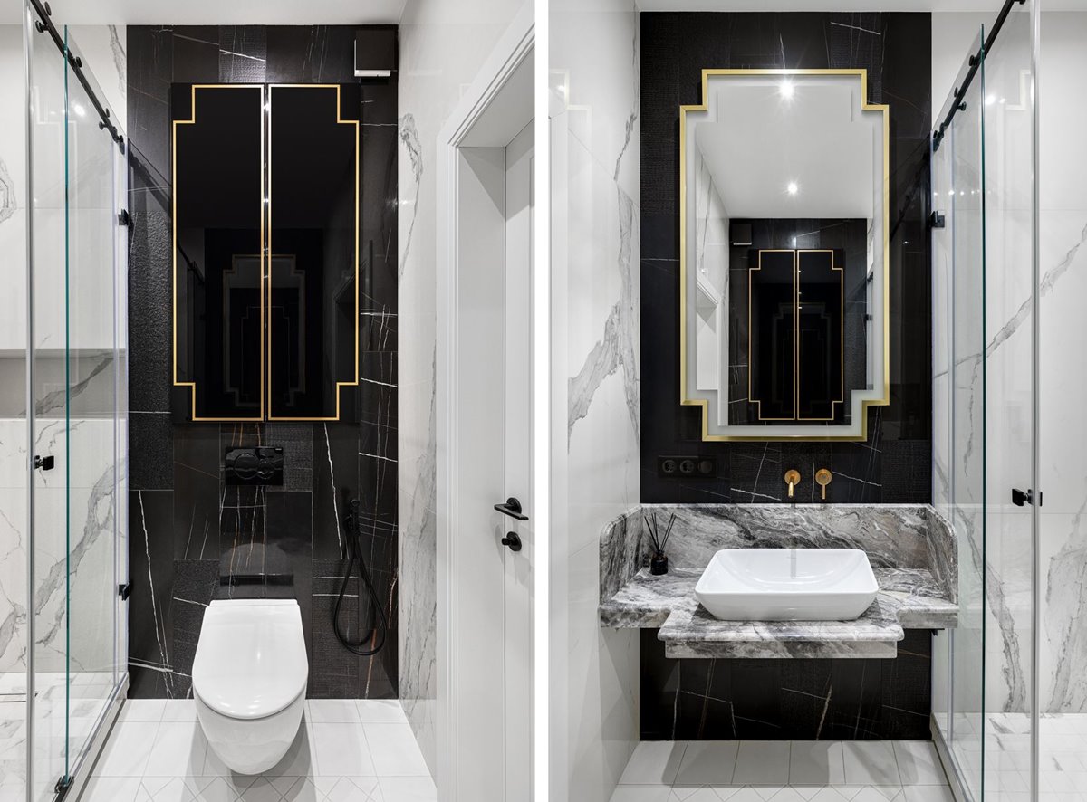 Modern Bathroom In Black And White Bathroom