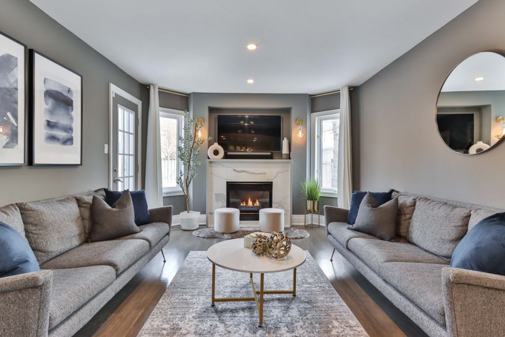 All Glass Hexagon Shaped Living Room