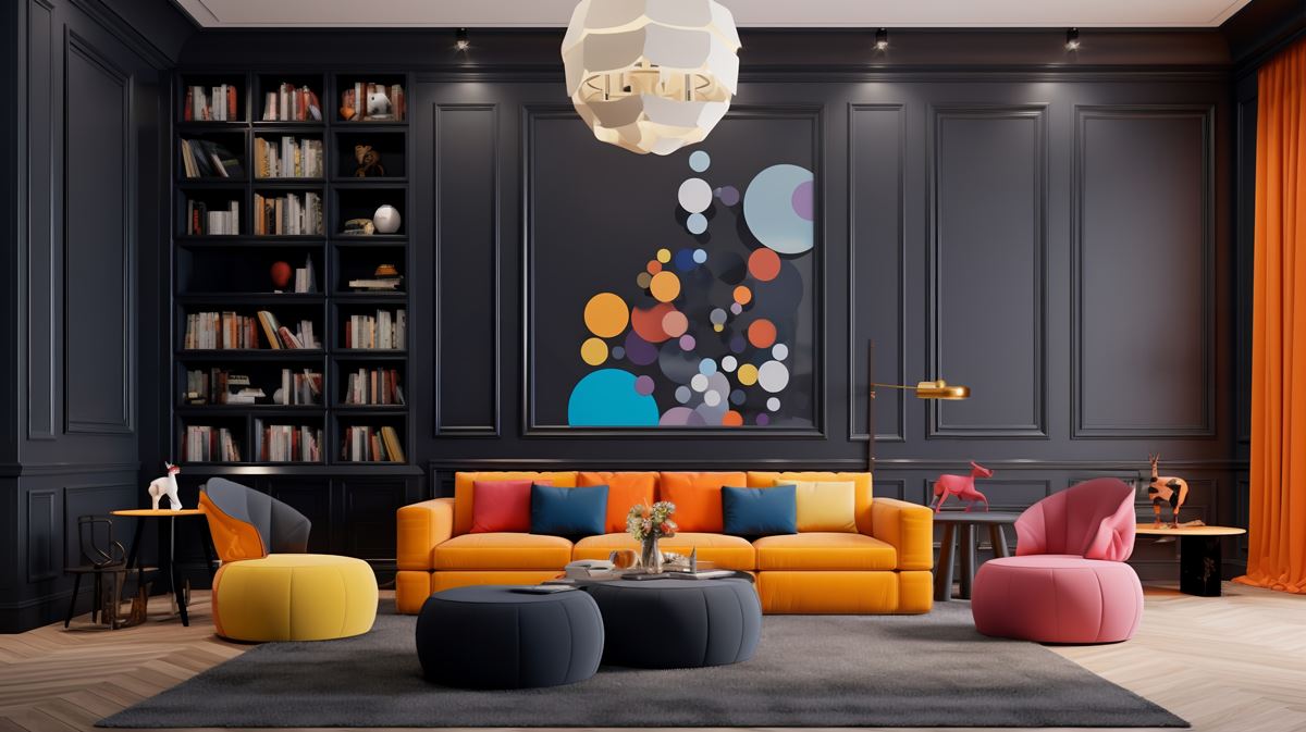 Maximalist Living Room Interior